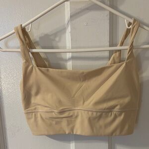 Skims Beige Cropped Tank Top/Bra Sz S